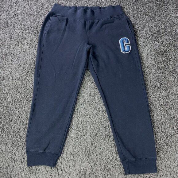 Champion Reverse Weave Joggers Womens Size XL Blue Fleece Sweatpants Tapered Gym - Picture 1 of 7
